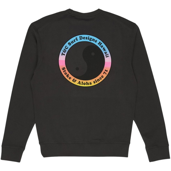 2026 T & C Surf Designs Mens YY 71 Pocket Crew Sweat TM7CF - Wash Black